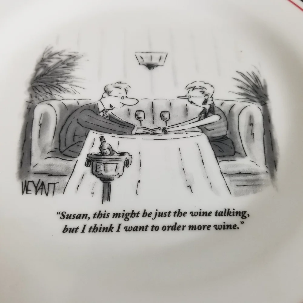 Restoration Hardware Plate New Yorker The Cartoon Bank Christopher Weyant 2003